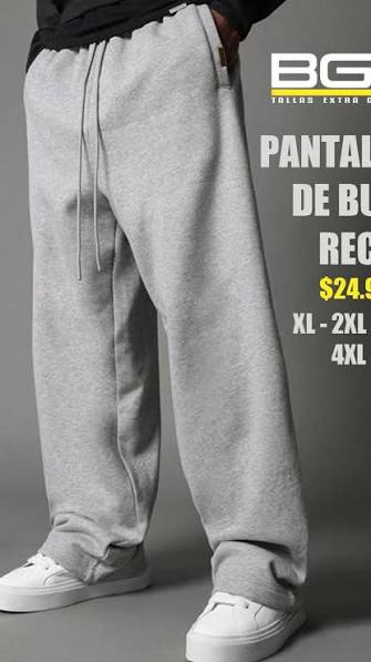 Pantalon de Buzo Hombre Gris Afranelado